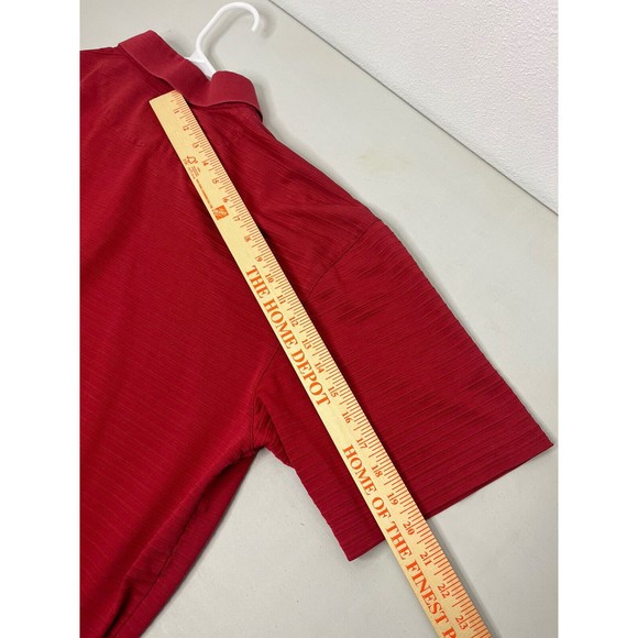 Nike Golf Tiger Woods Collection Polo Shirt Dri Fit Red Striped Mens Size XL - Picture 9 of 16